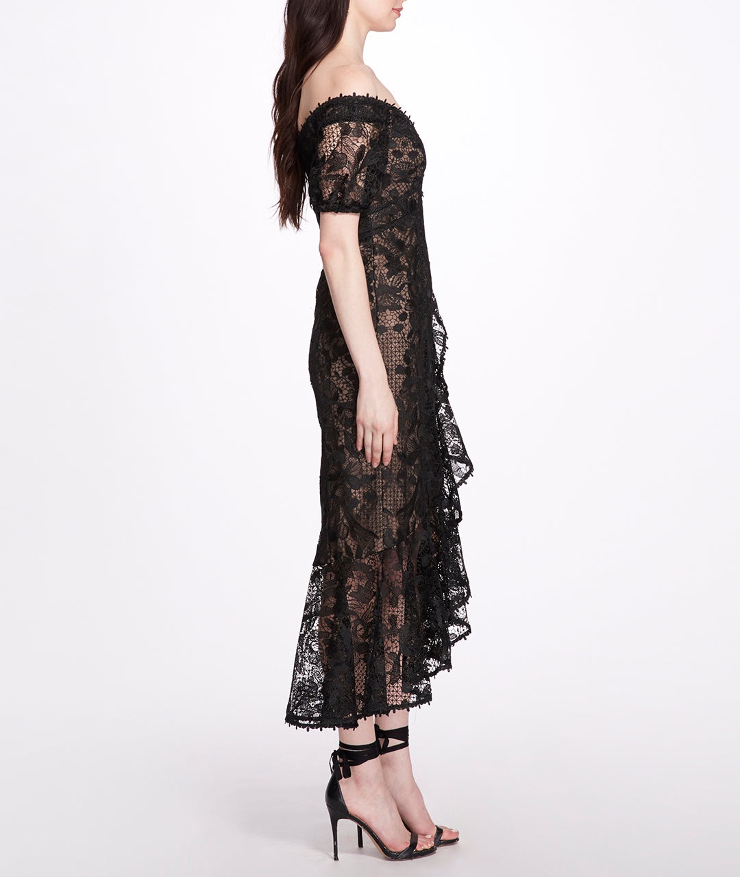 OFF THE SHOULDER GUIPURE DRESS - 2