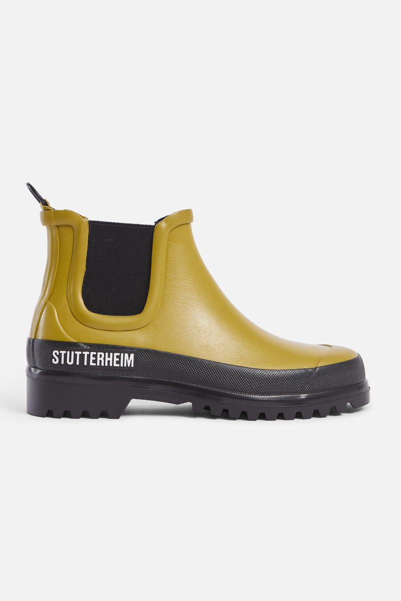Golden and Black Waterproof Chelsea Rainwalker Boots 1