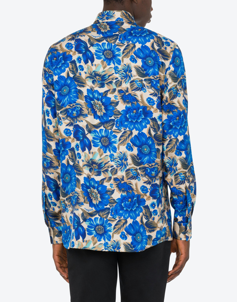 ALLOVER BLUE FLOWERS SILK SHIRT 3