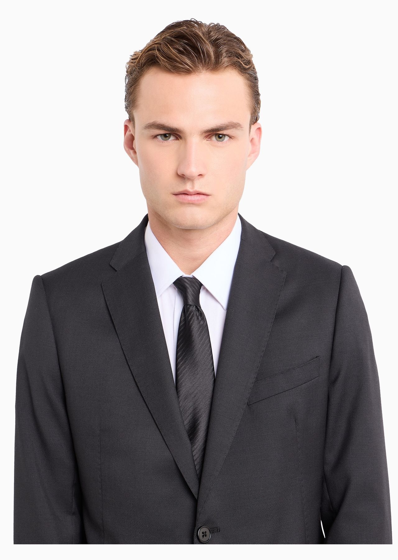 Pure silk tie with jacquard micro-motif - 5