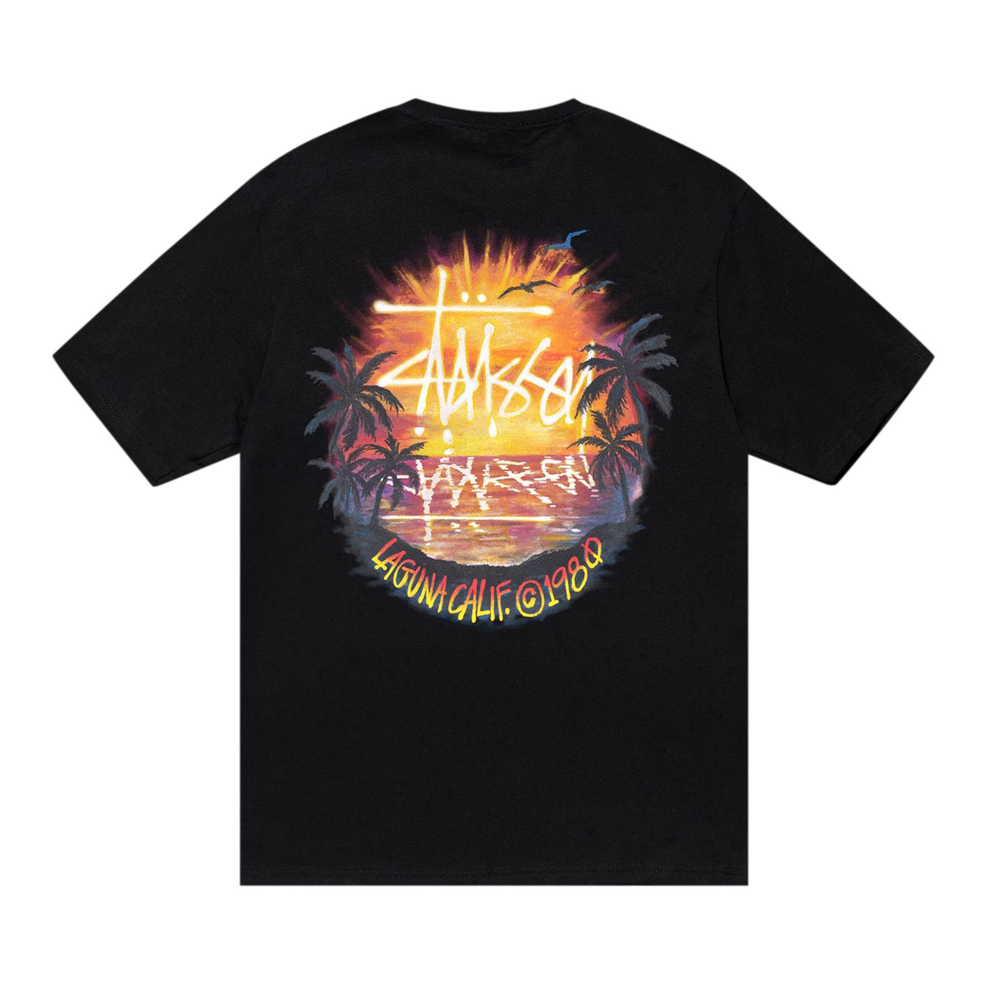 Stussy Sunset Tee 'Black' - 2