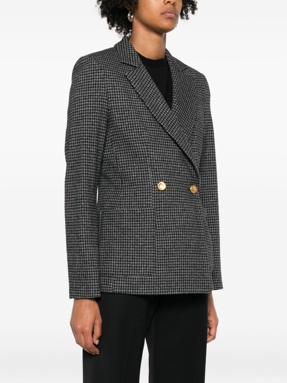 houndstooth double-breasted blazer - 3