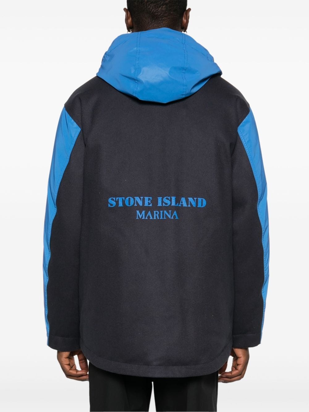 logo-print padded jacket - 4