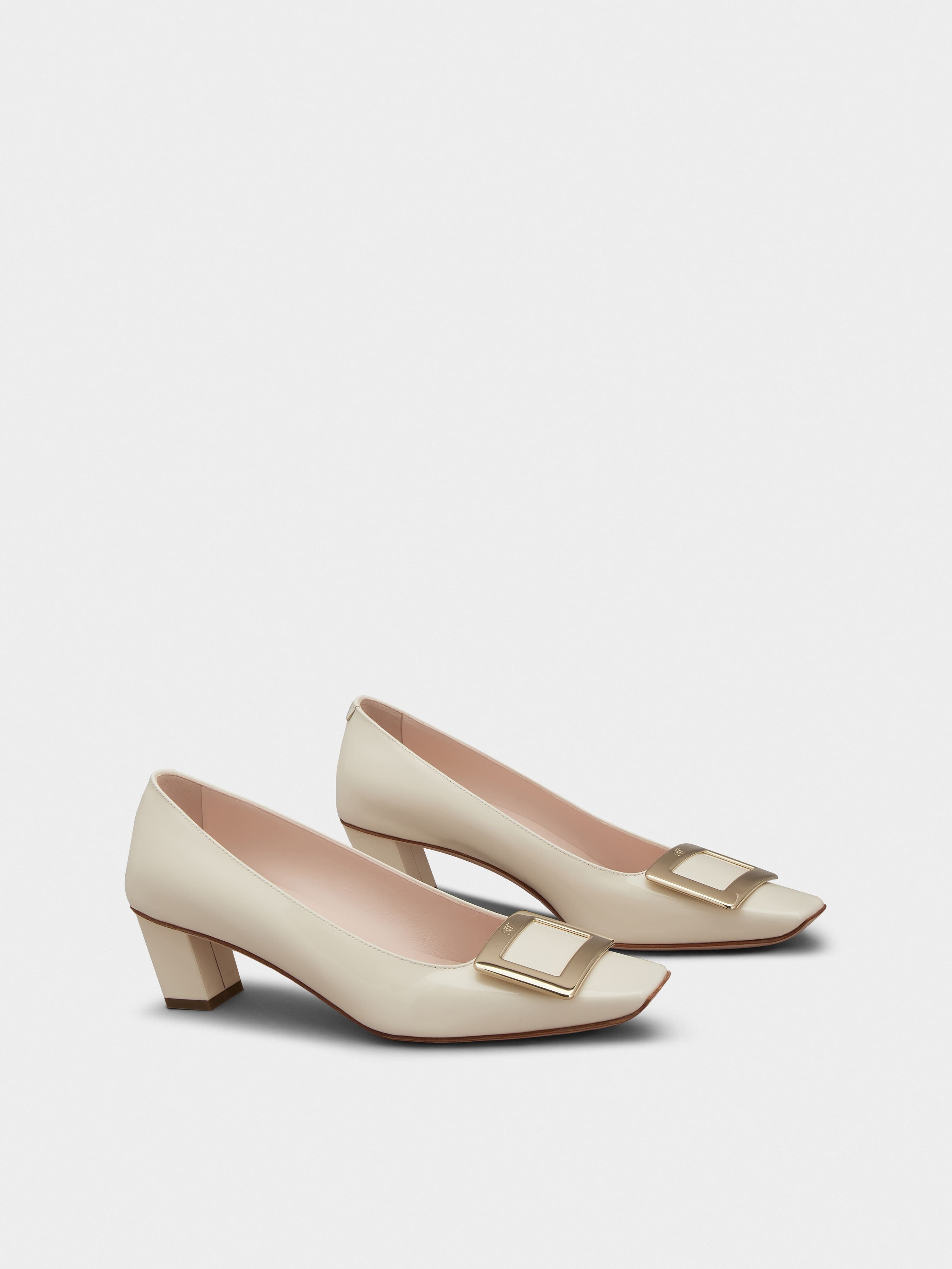 Belle Vivier Metal Buckle Pumps in Patent Leather - 2