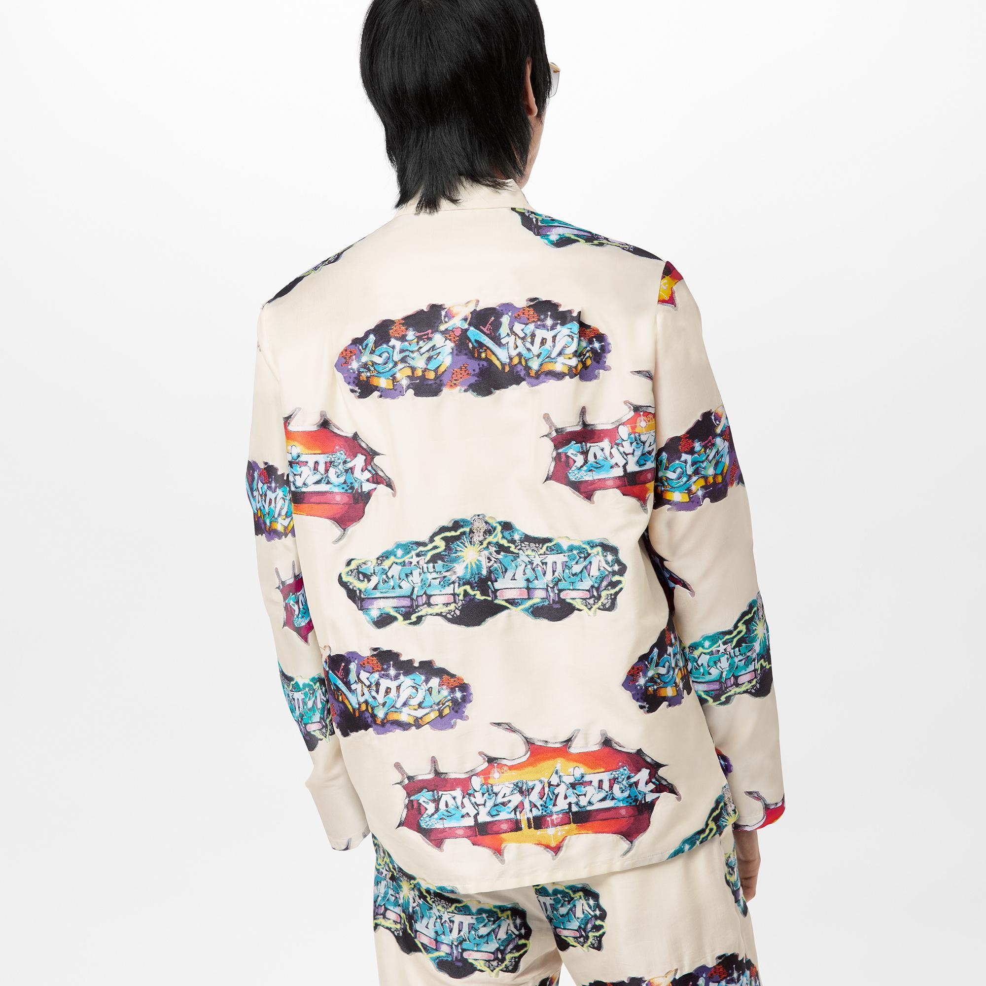 LV Graffiti Pajama Long-Sleeved Shirt - 4
