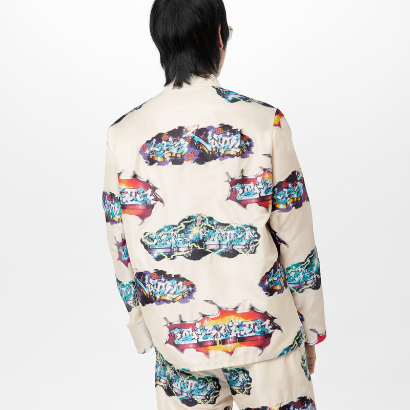 LV Graffiti Pajama Long-Sleeved Shirt 4