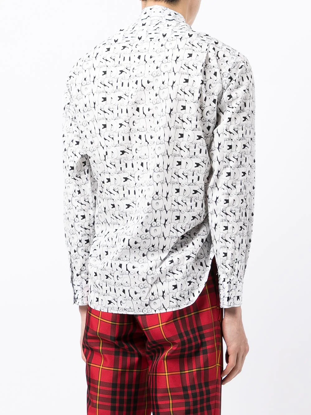 logo-print cotton shirt - 4