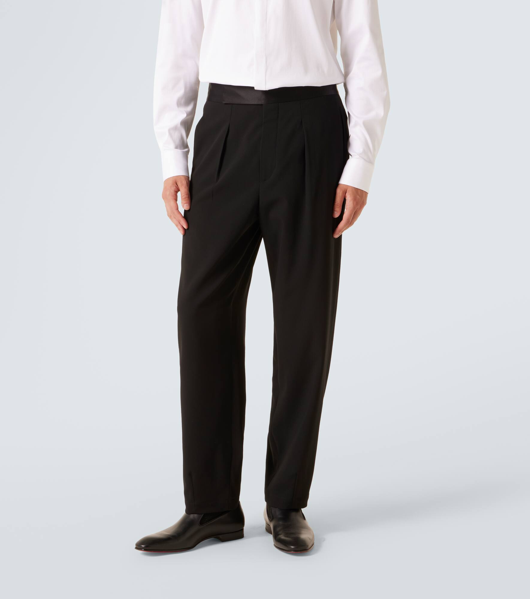 Double-breasted virgin wool suit - 5