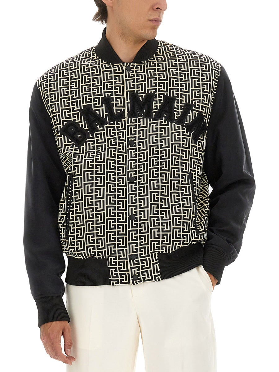 Monogrammed Varsity Jacket With Patches - 4