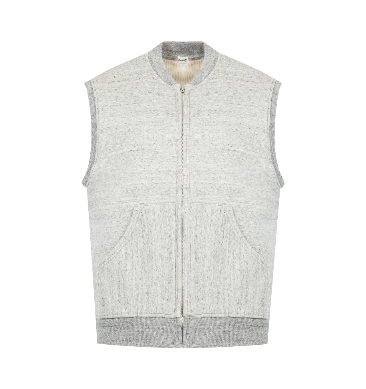 SWEAT ZIP UP VEST - 1