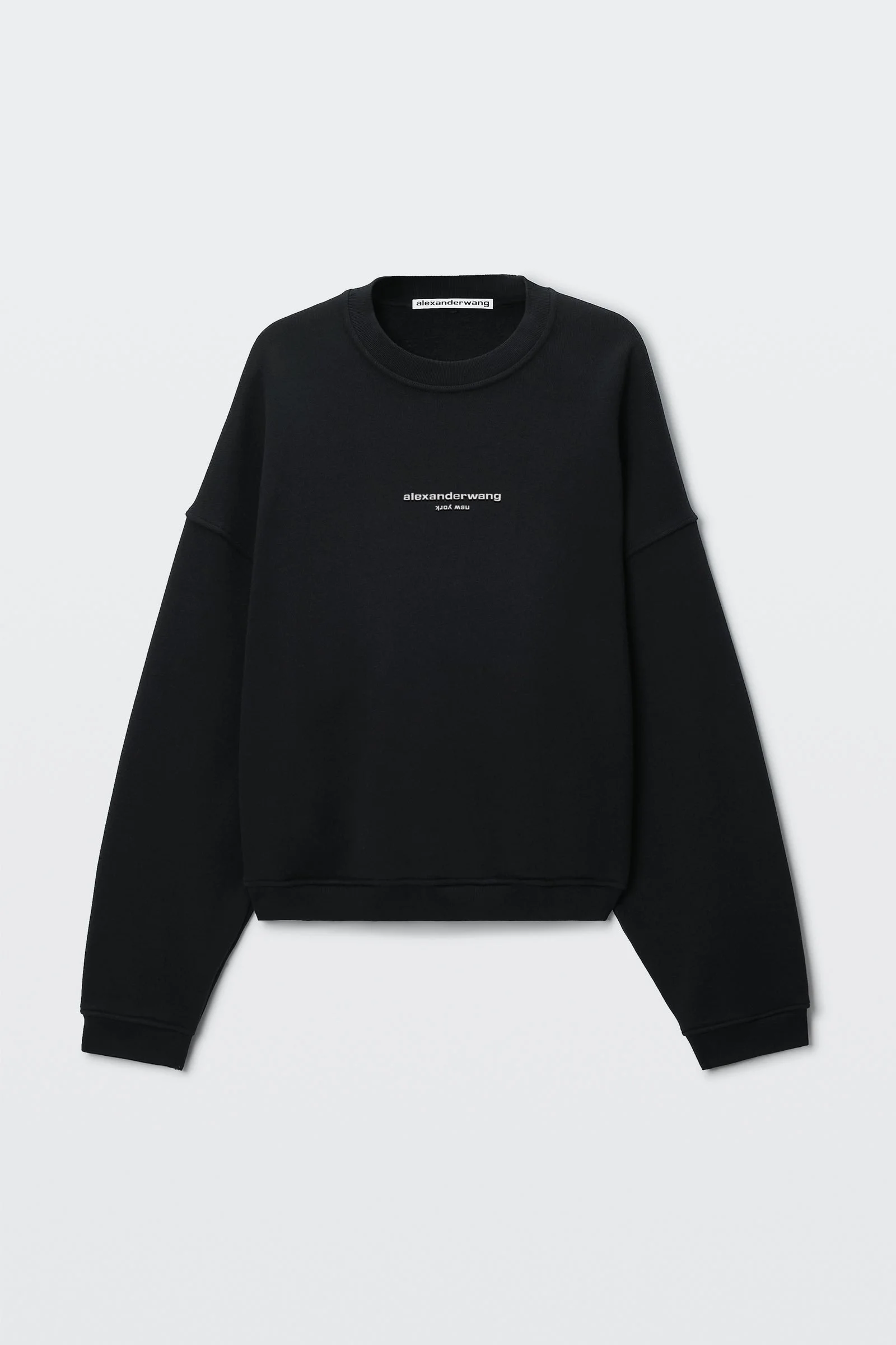 logo print oversized crewneck - 1