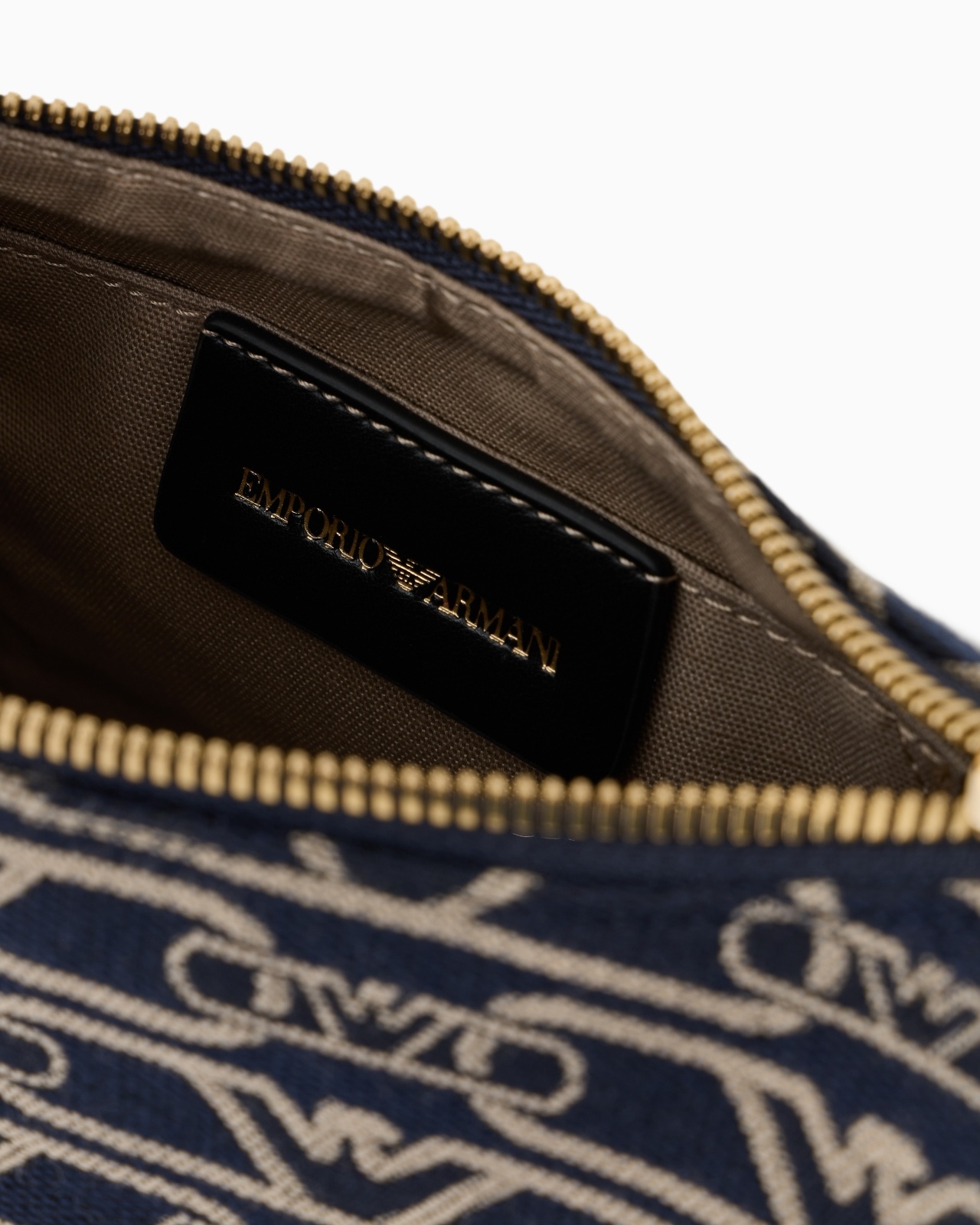 JACQUARD CANVAS BAGUETTE BAG WITH ALL-OVER MONOGRAM - 4