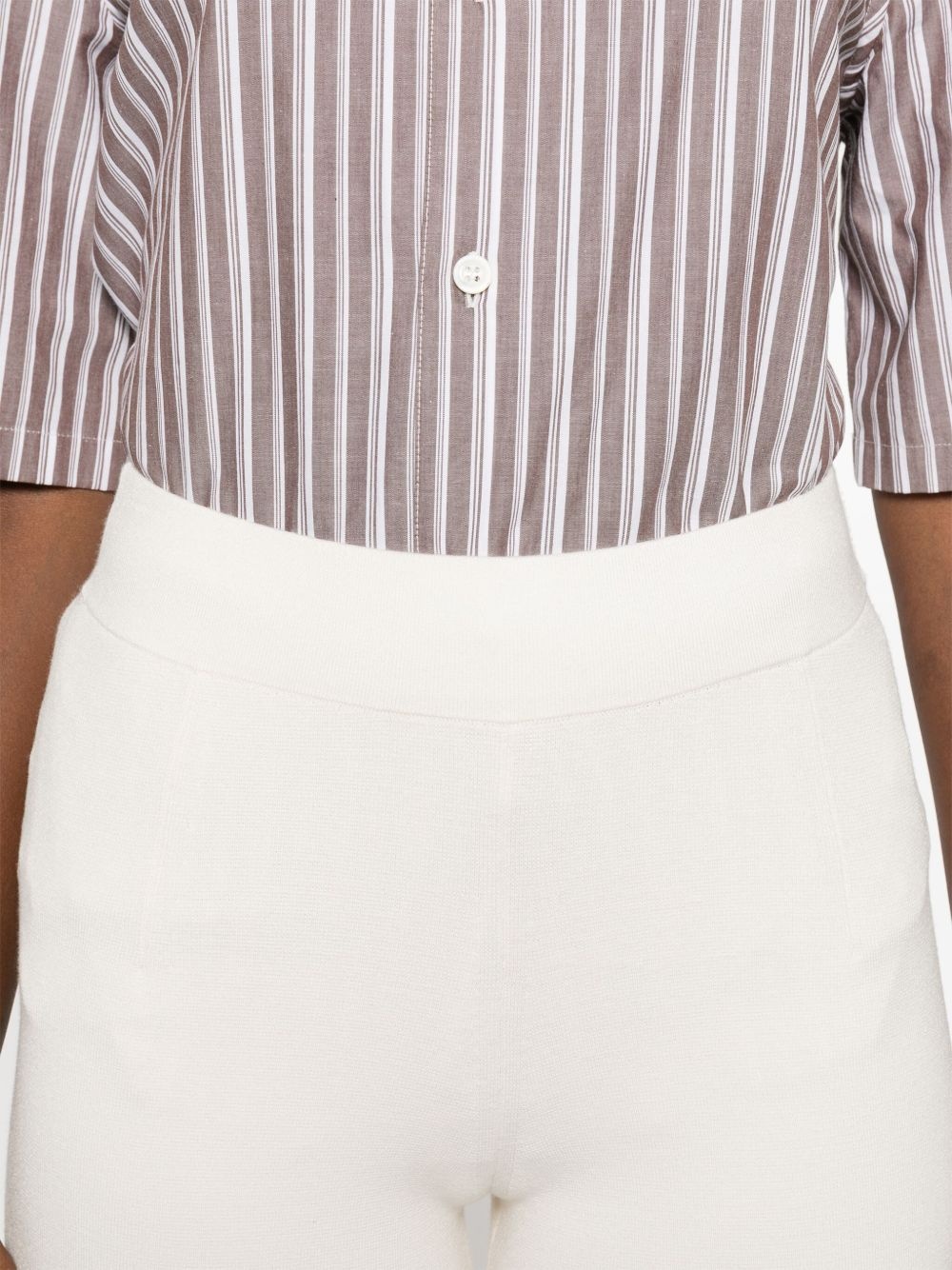 elasticated-waist palazzo trousers - 5