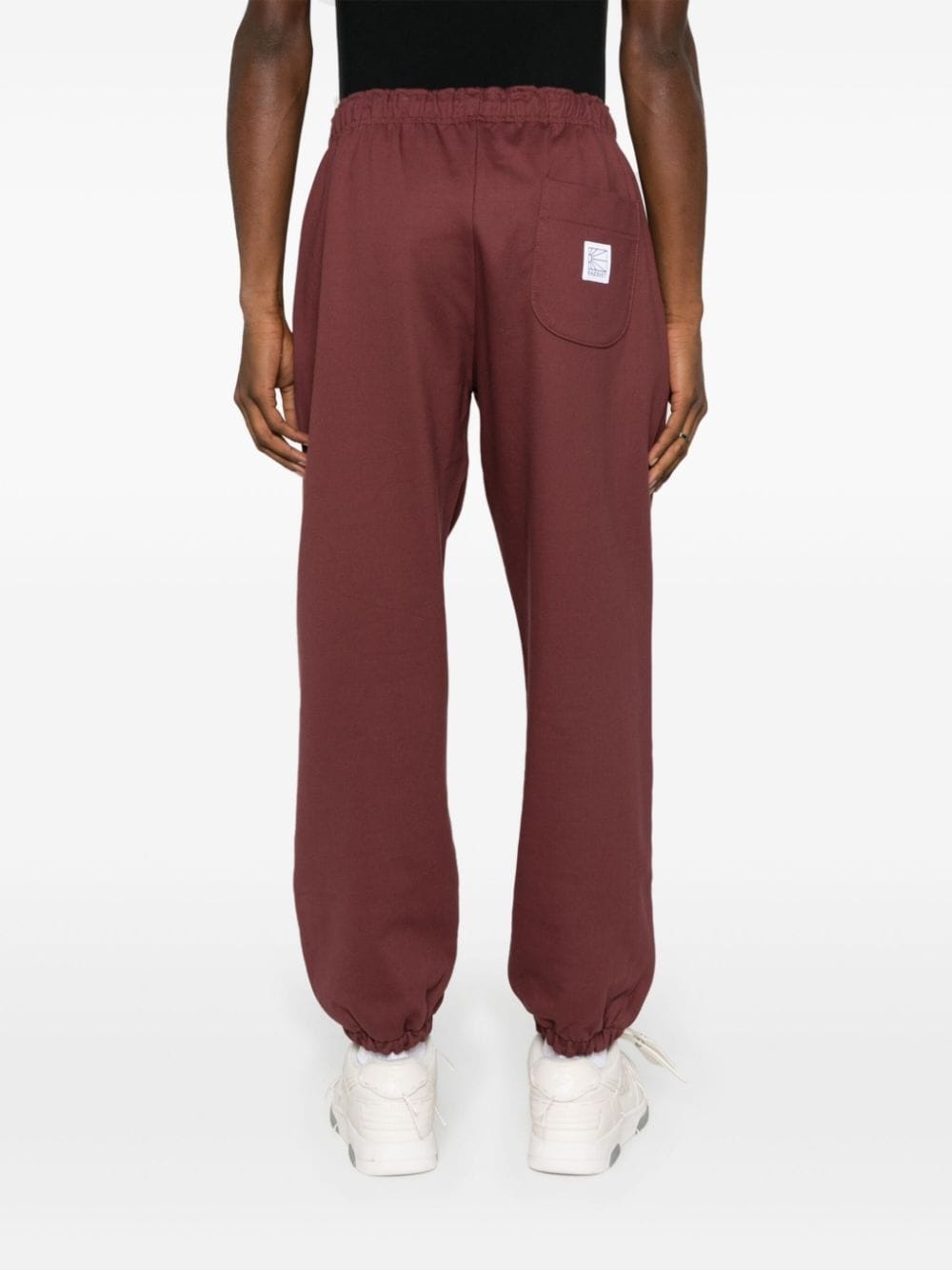 logo-embroidered cotton track pants - 4