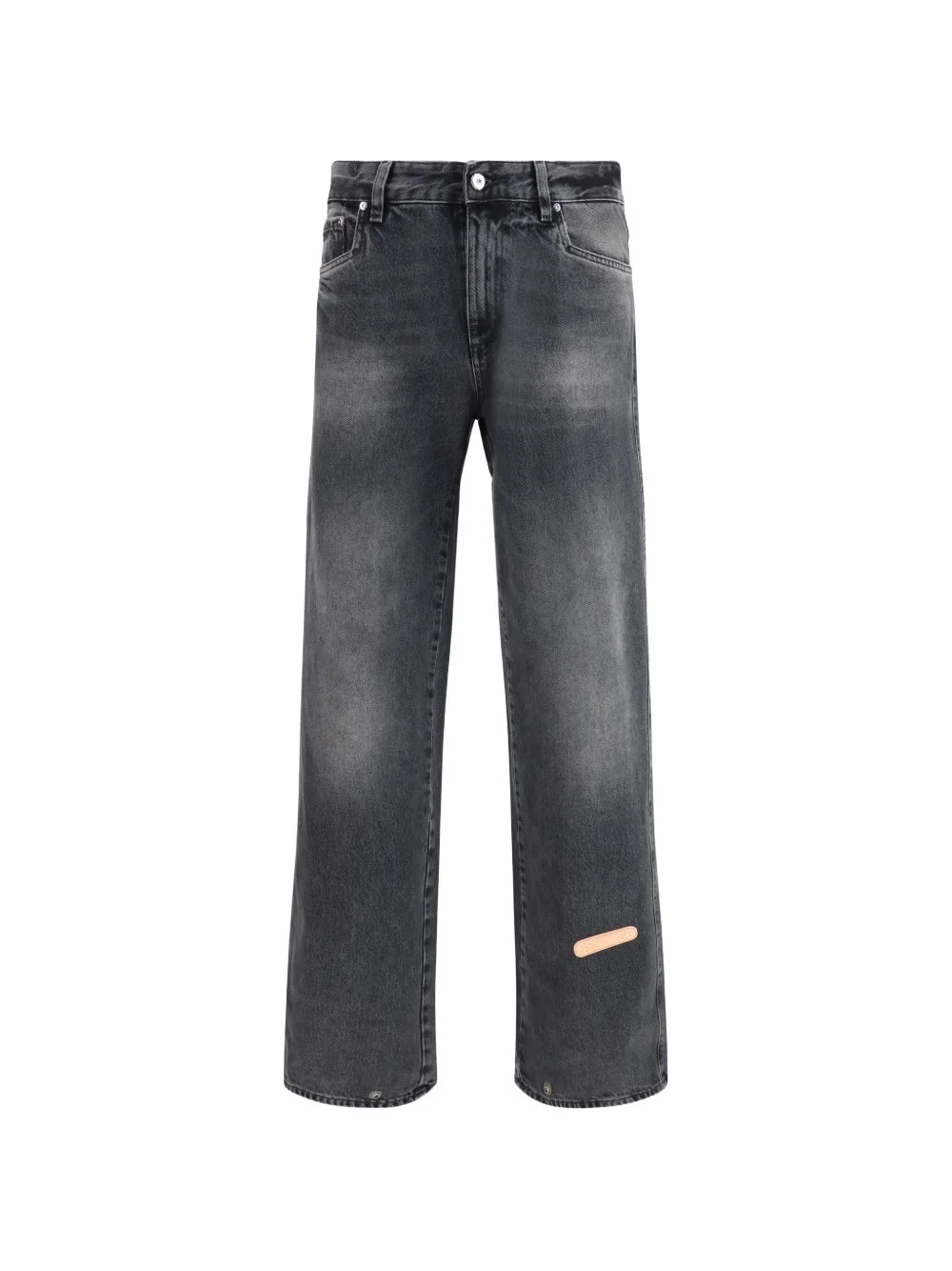 graphic-patch jeans - 1