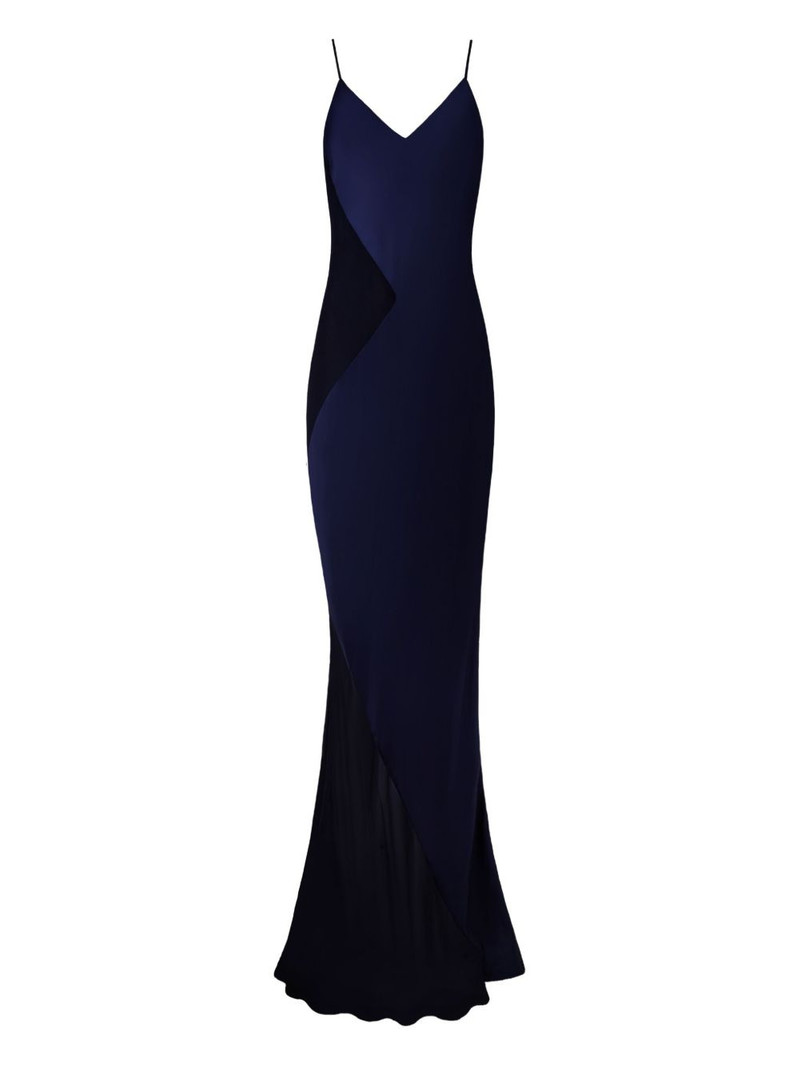 Diana satin-paneled slip maxi dress 1