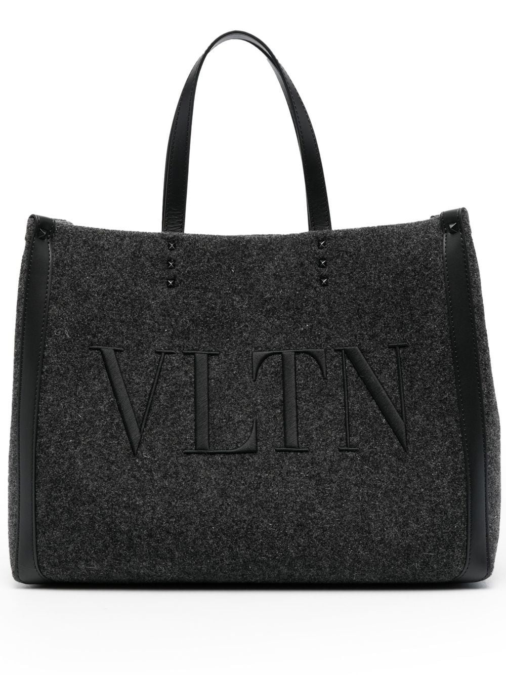 embroidered logo tote bag - 1