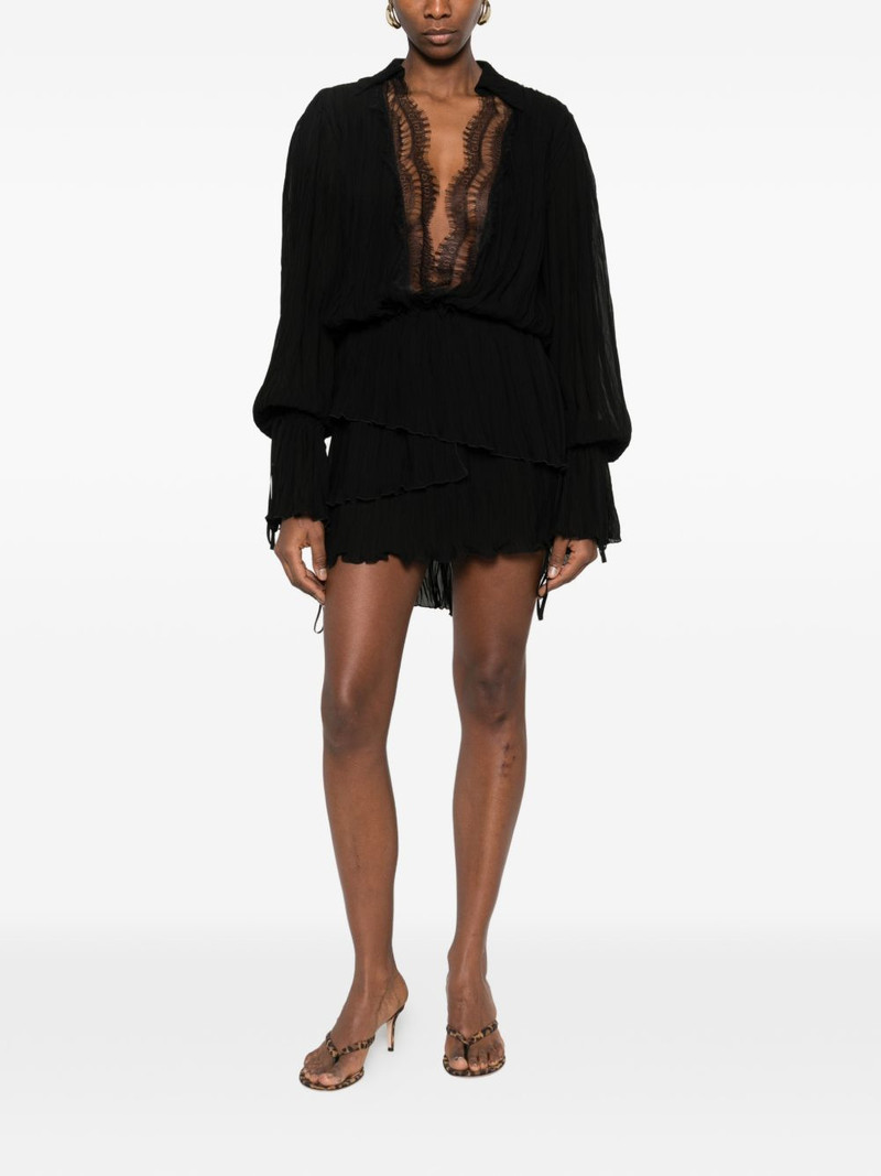 Blumarine lace-trim mini dress outlook