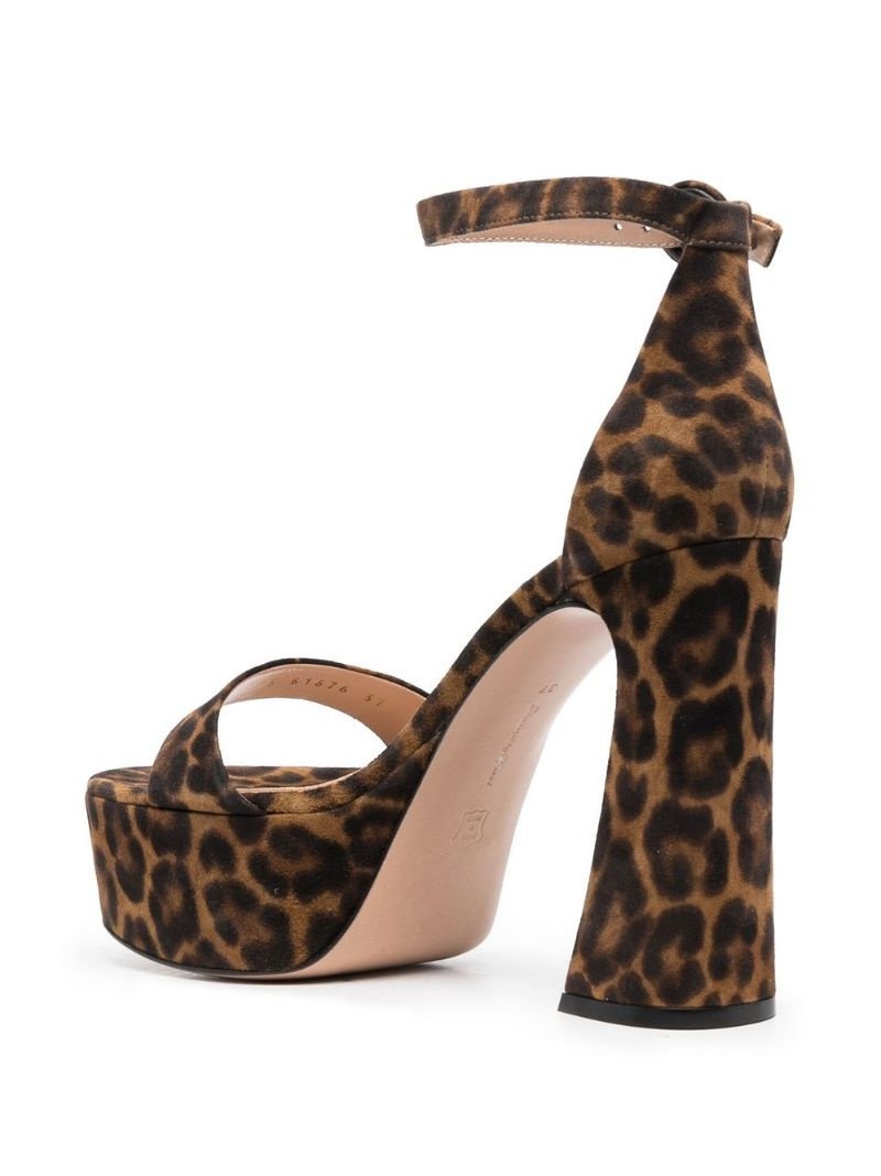 Holly 120mm leopard-print sandals - 3