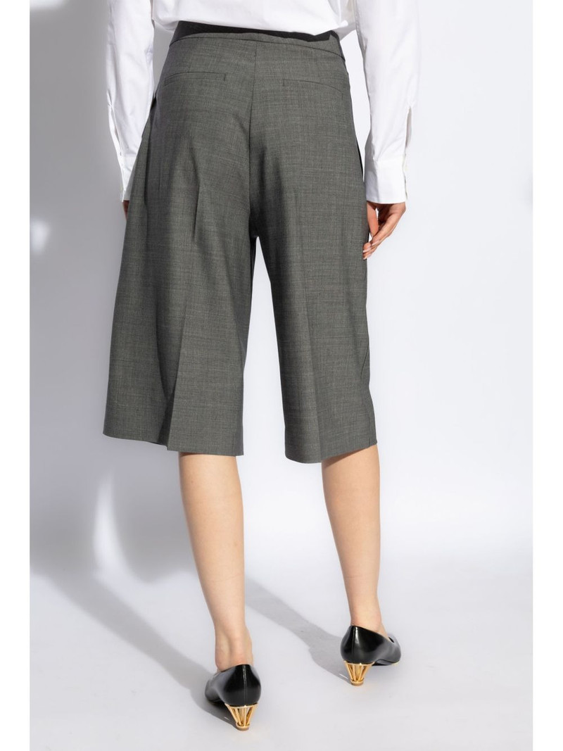 pressed-crease knee-length shorts 4