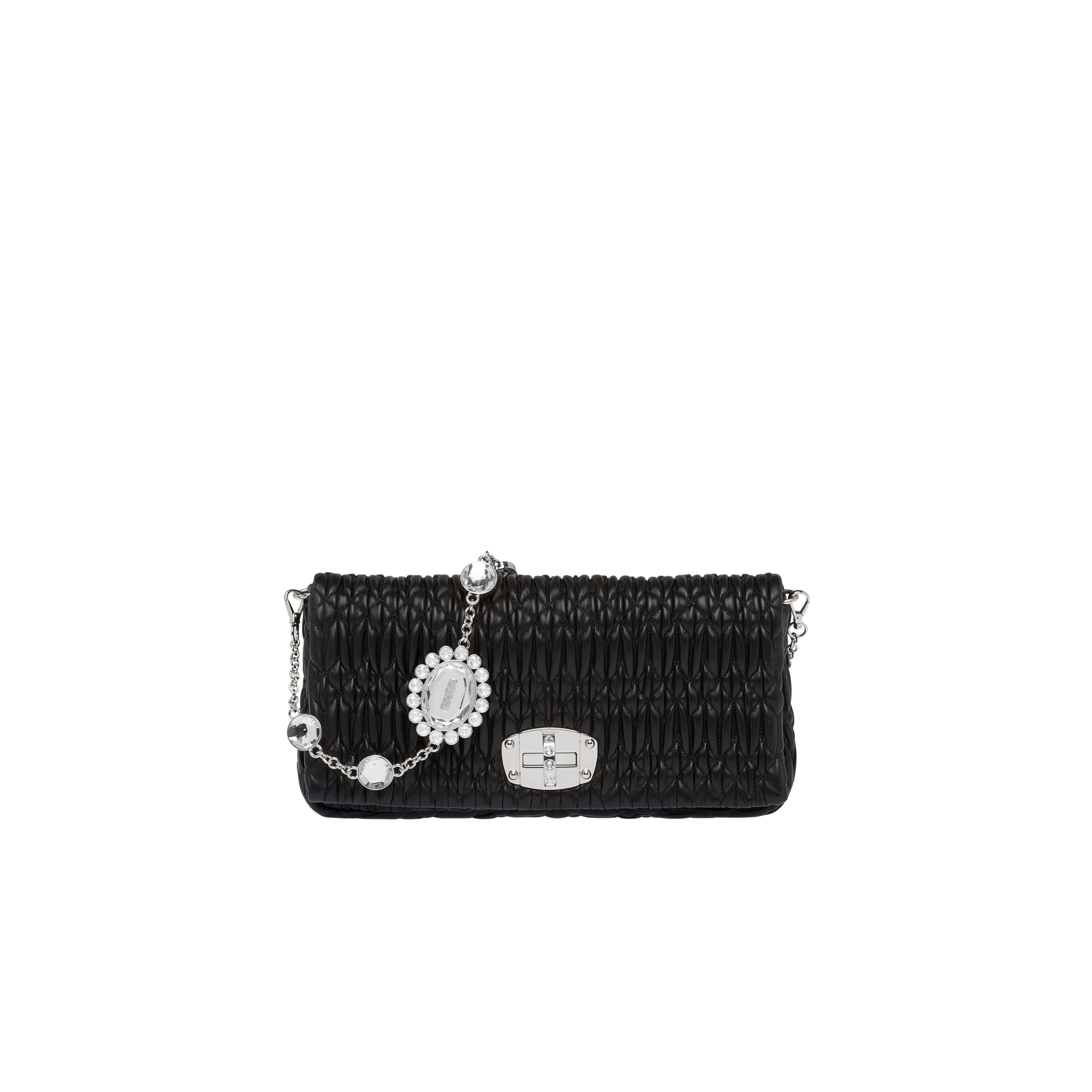 Miu Miu Iconic Crystal Cloqué Nappa leather bag - 1