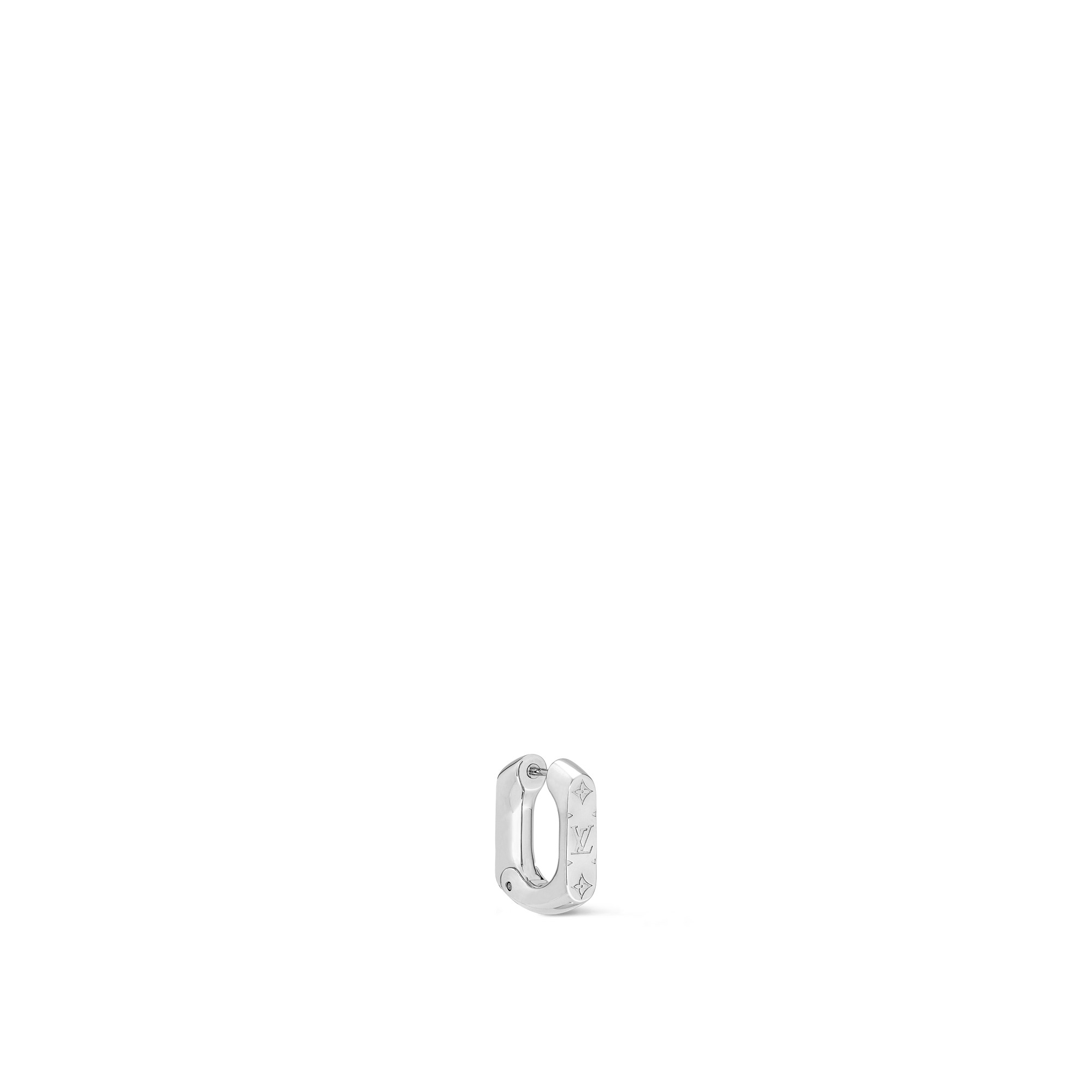 Monogram Chain Hoop Earring - 2