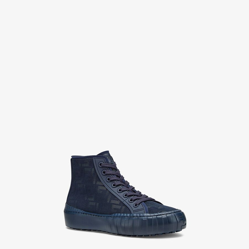 FENDI Blue fabric high-tops outlook