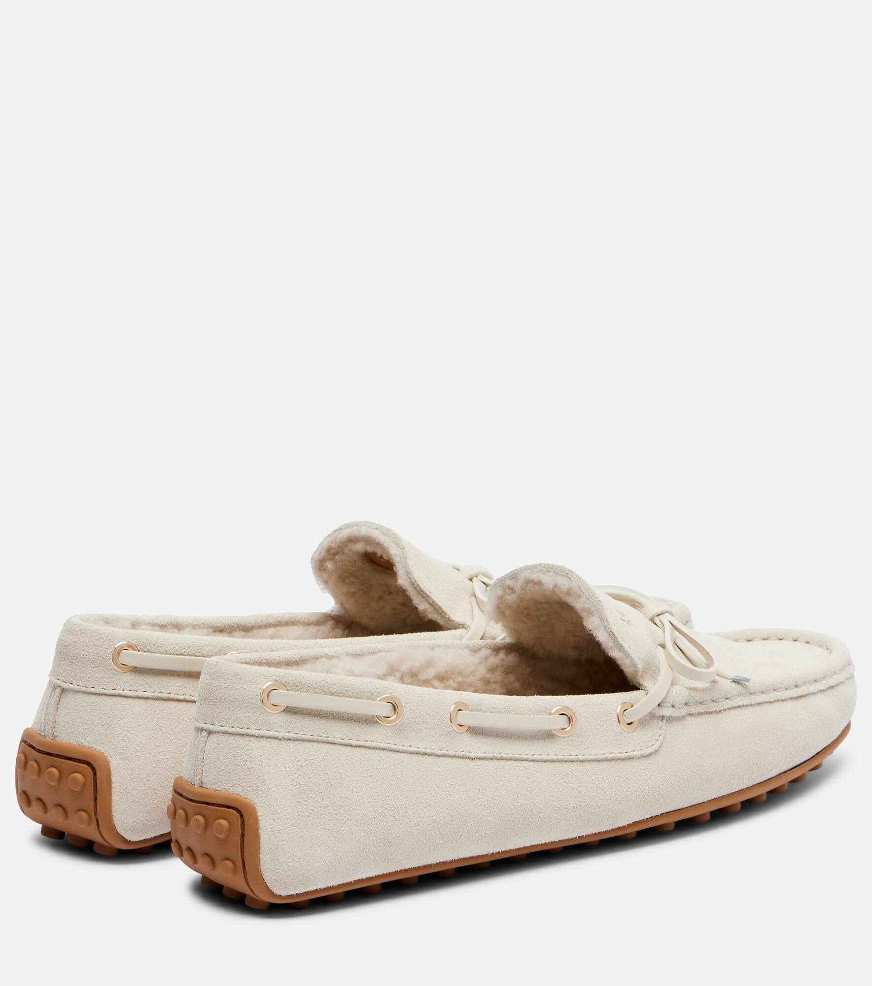 Gommino shearling-lined suede boat shoes - 2