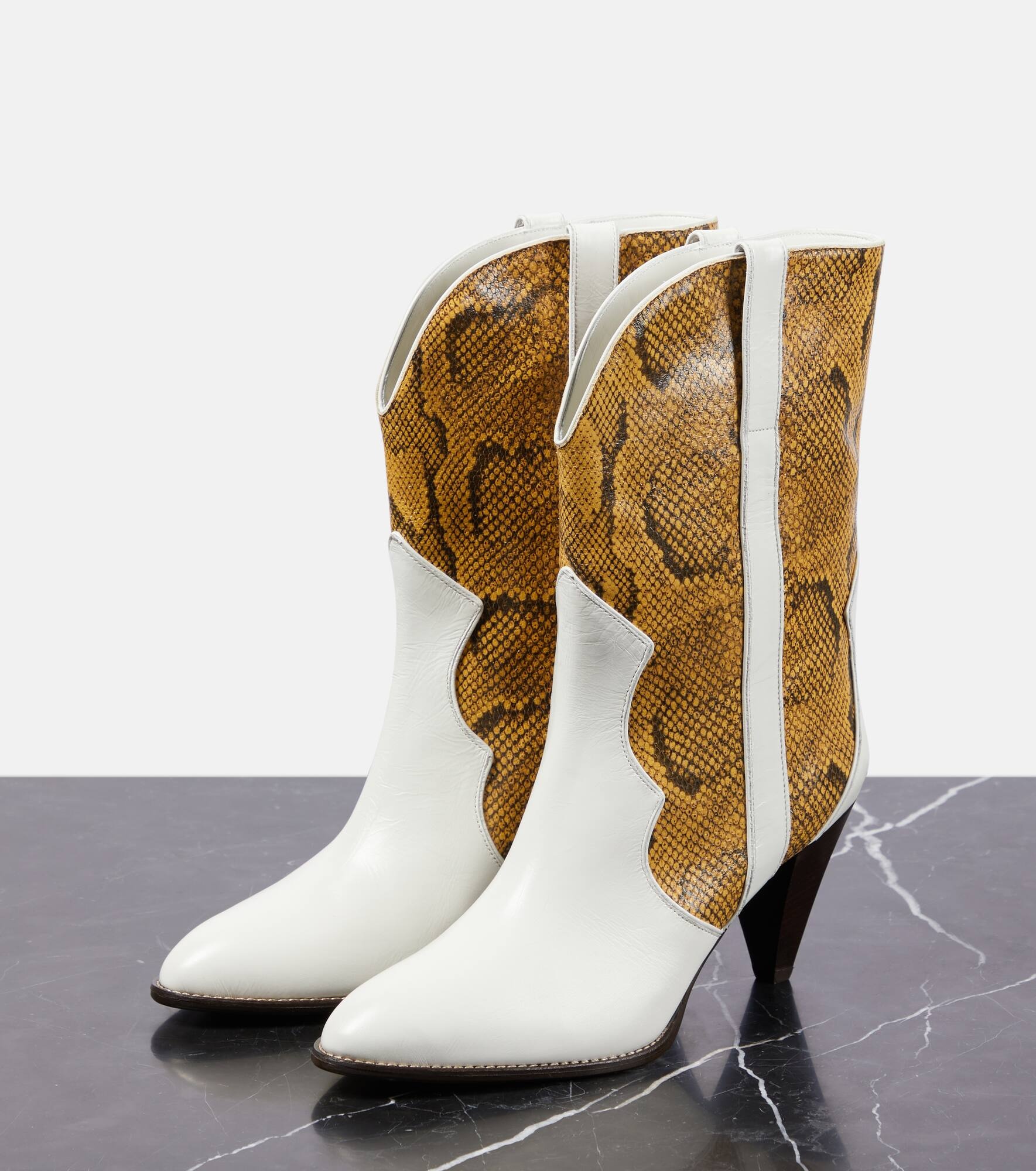 Witney snake-effect leather ankle boots - 5