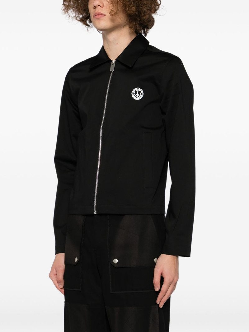 peace sign-printed zipped jacket 3