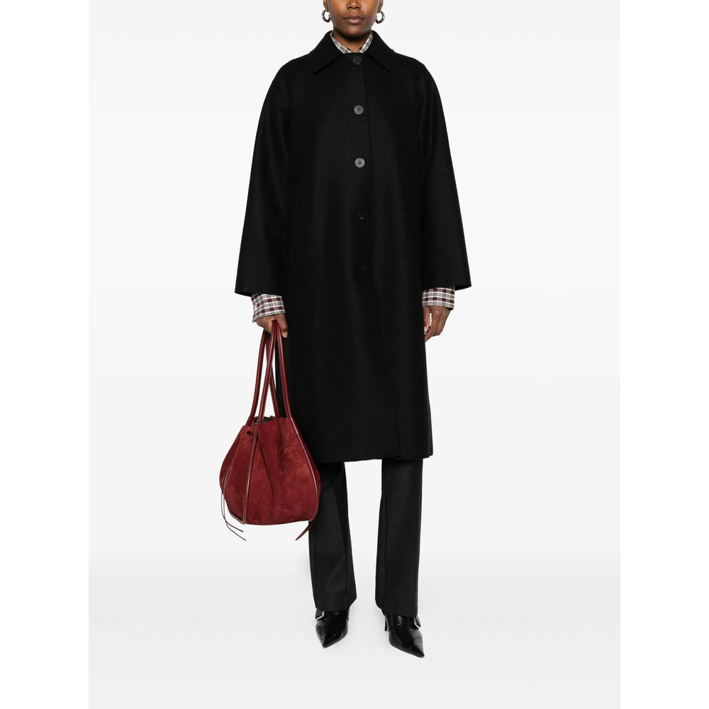 Harris Wharf London Black Coats - Single Breasted Coats Women - 4