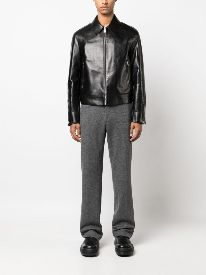 Lanvin zip-up leather jacket outlook