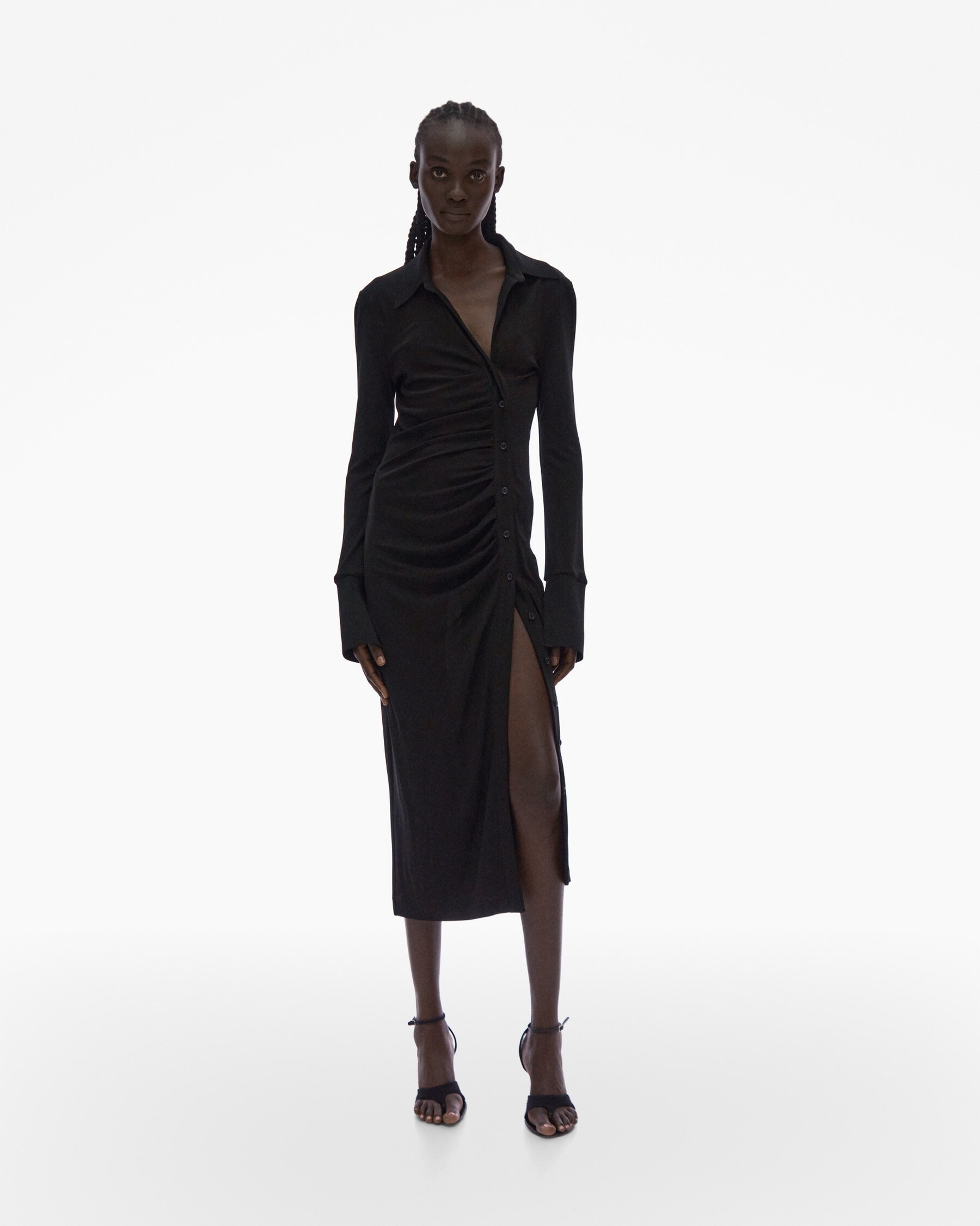 ASYMMETRIC SHIRT DRESS - 2