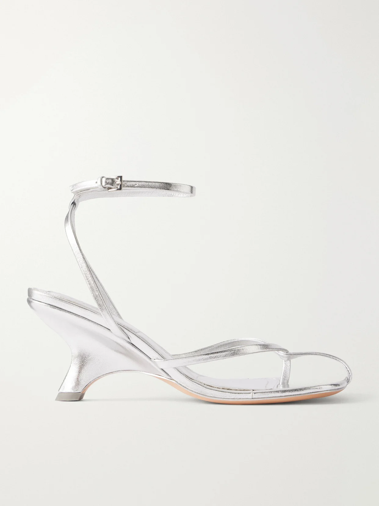 Kelsey Metallic-leather Wedge Sandals - 1