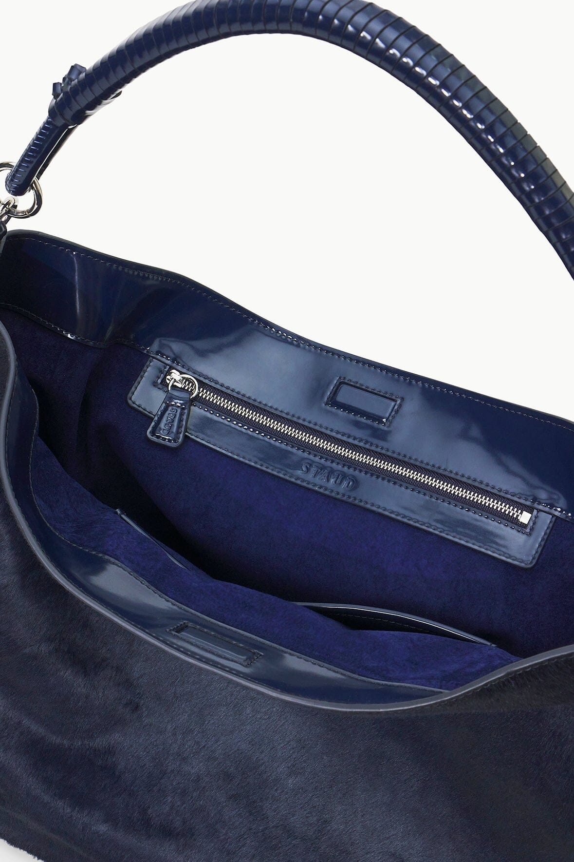 STAUD PERRY HOBO BAG NAVY - 5