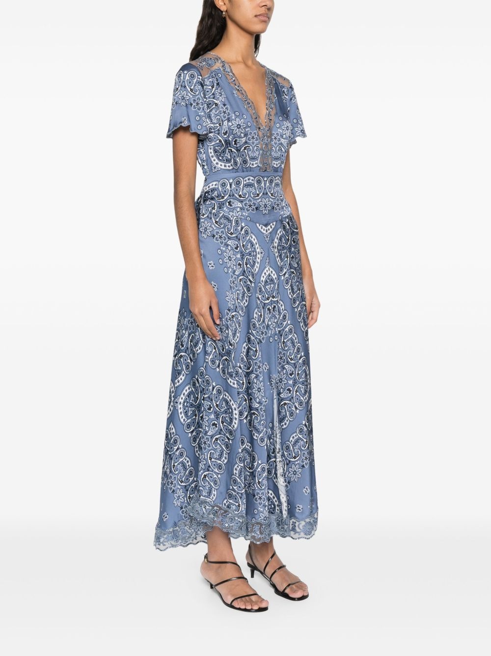 floral-print midi dress - 3