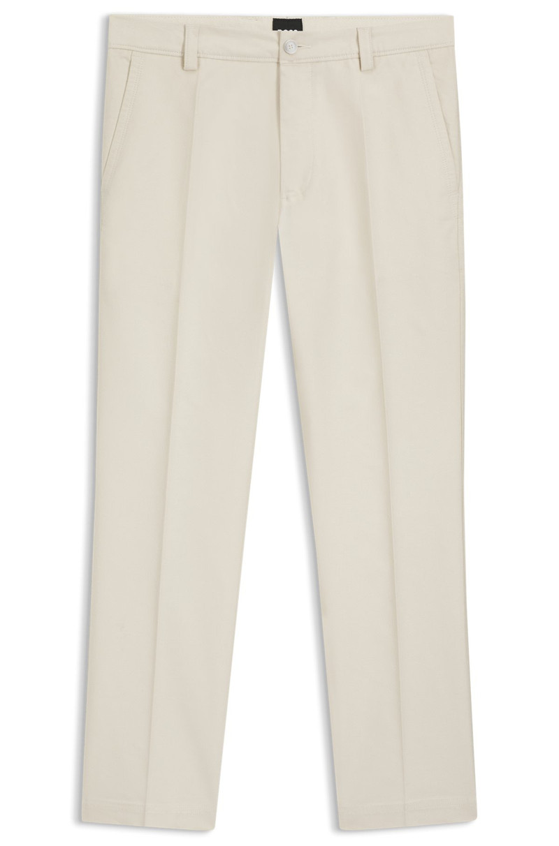 STRAIGHT-FIT TROUSERS IN COTTON-BLEND TWILL 1