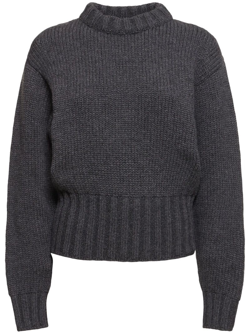 Wool blend knit sweater - 1