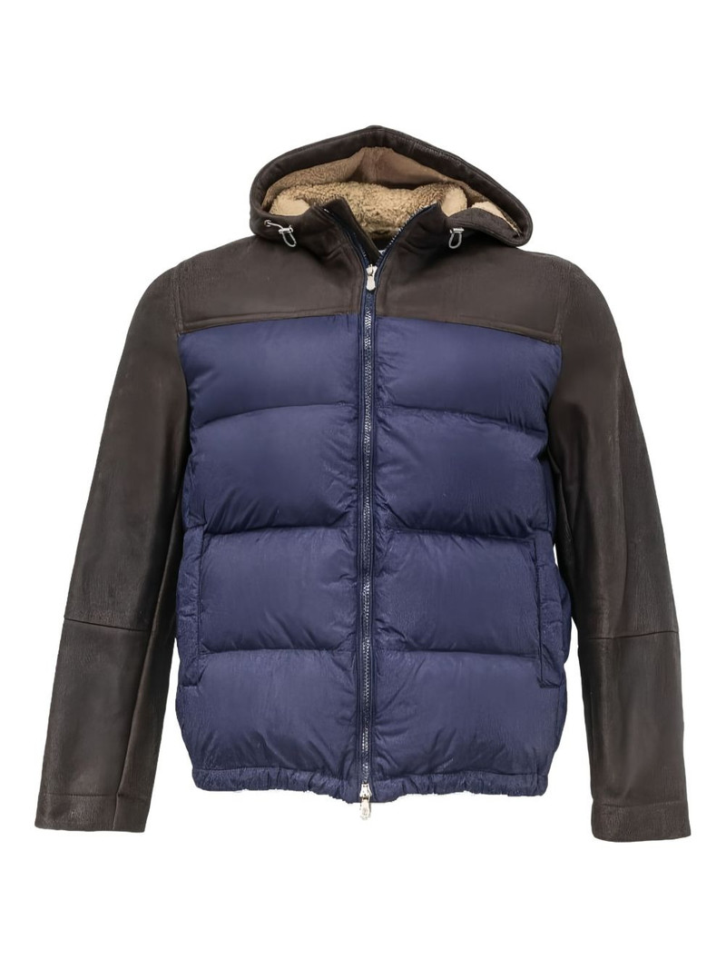 colour-block puffer jacket 1