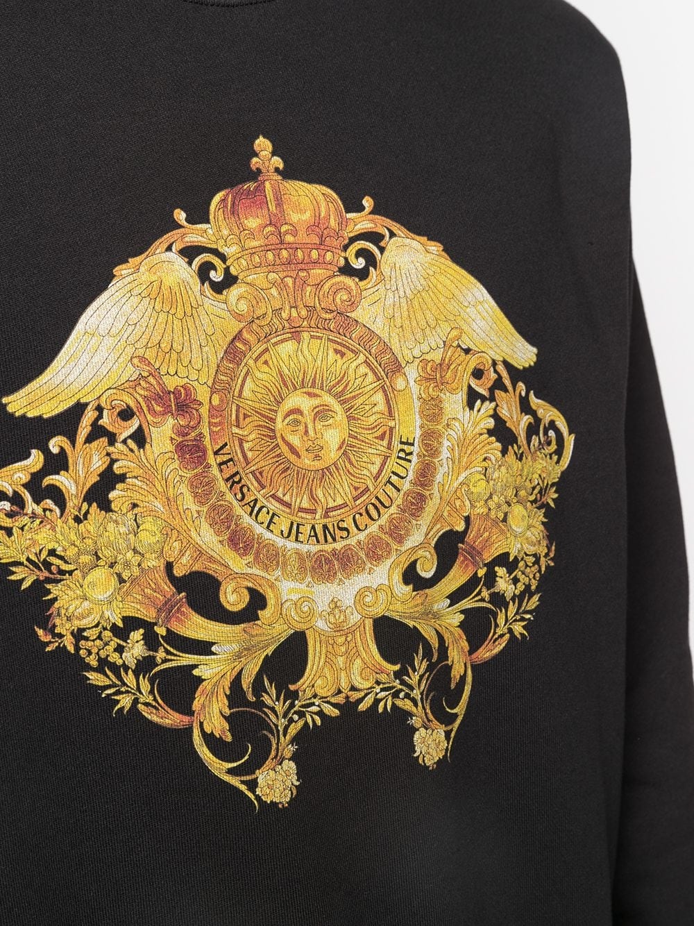 baroque logo patch sweatshirt - 5