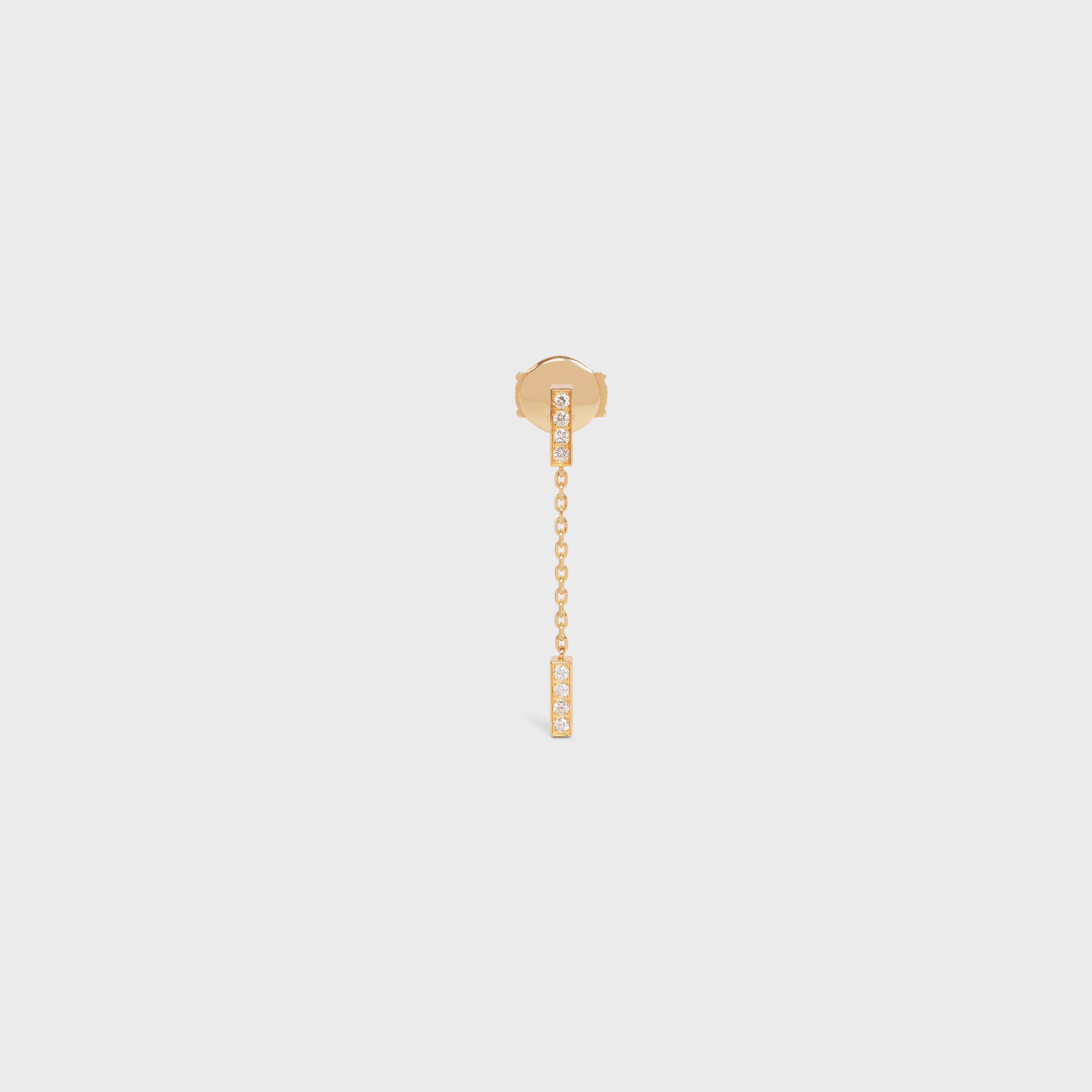 Celine Line Double Earring in Yellow Gold and Diamonds - 1