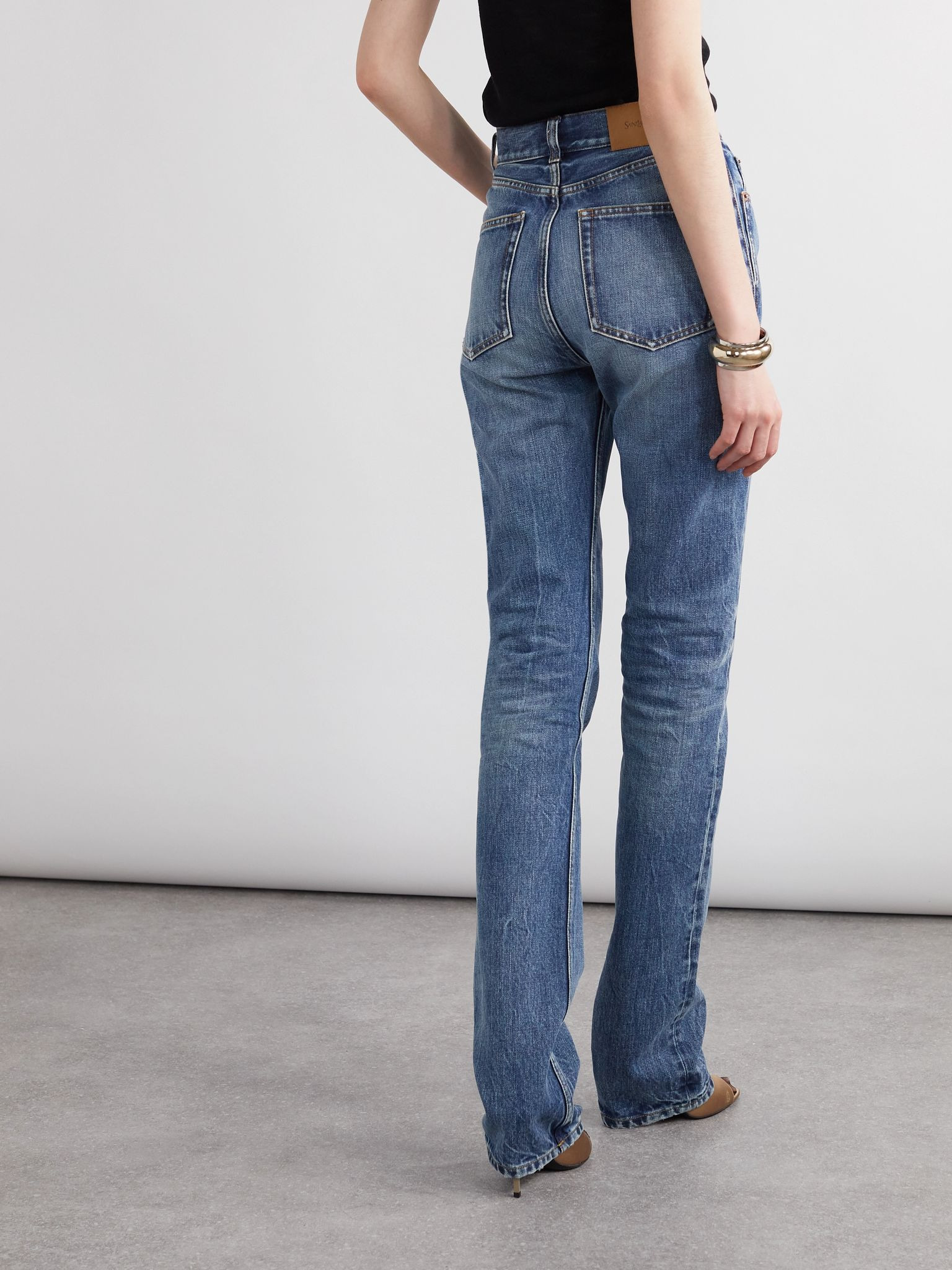 High-rise slim-leg jeans Mid denim - 4