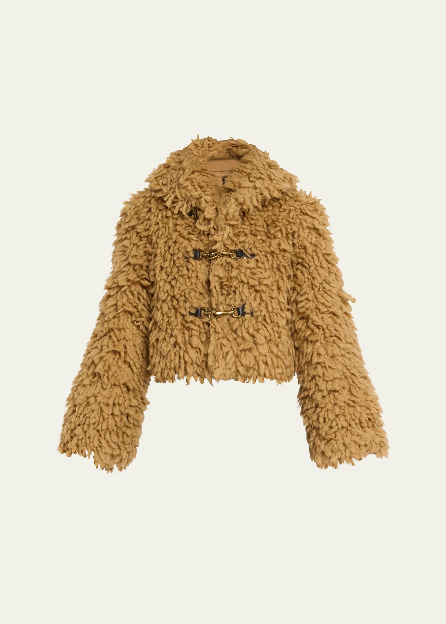 Short Shearling Fringe Jacket - 1