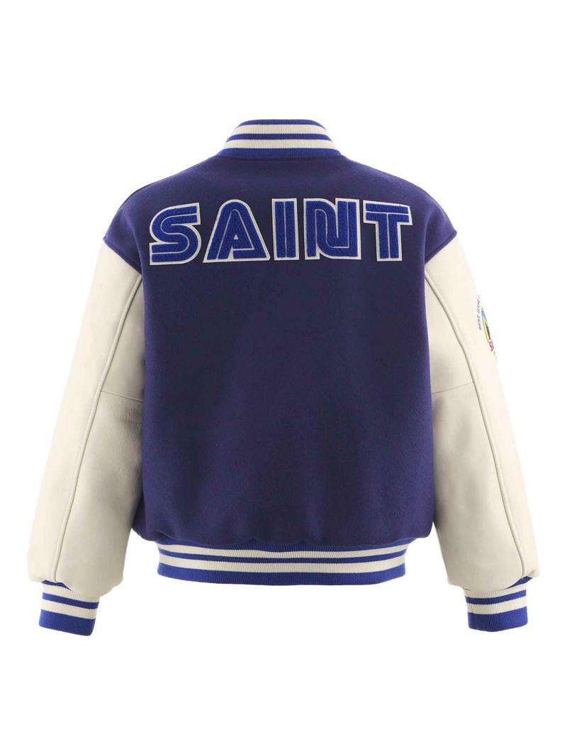 SAINT M×××××× Sega appliqué varsity jacket outlook