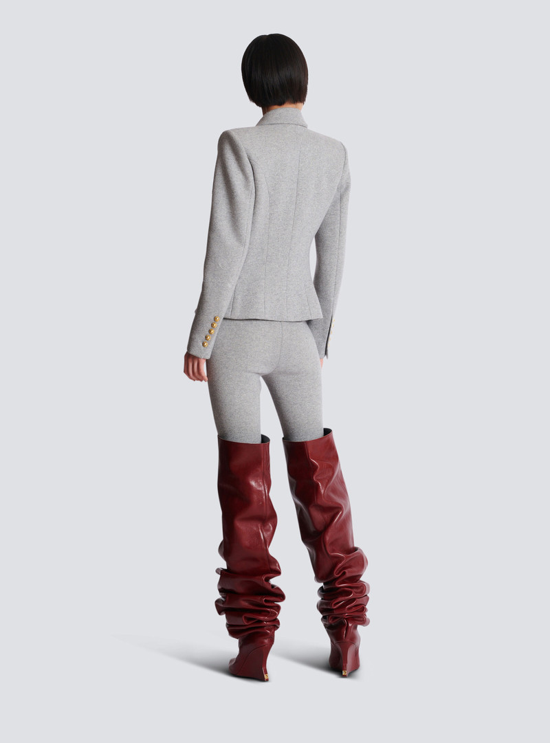 Cotton knit 6-button jacket 4