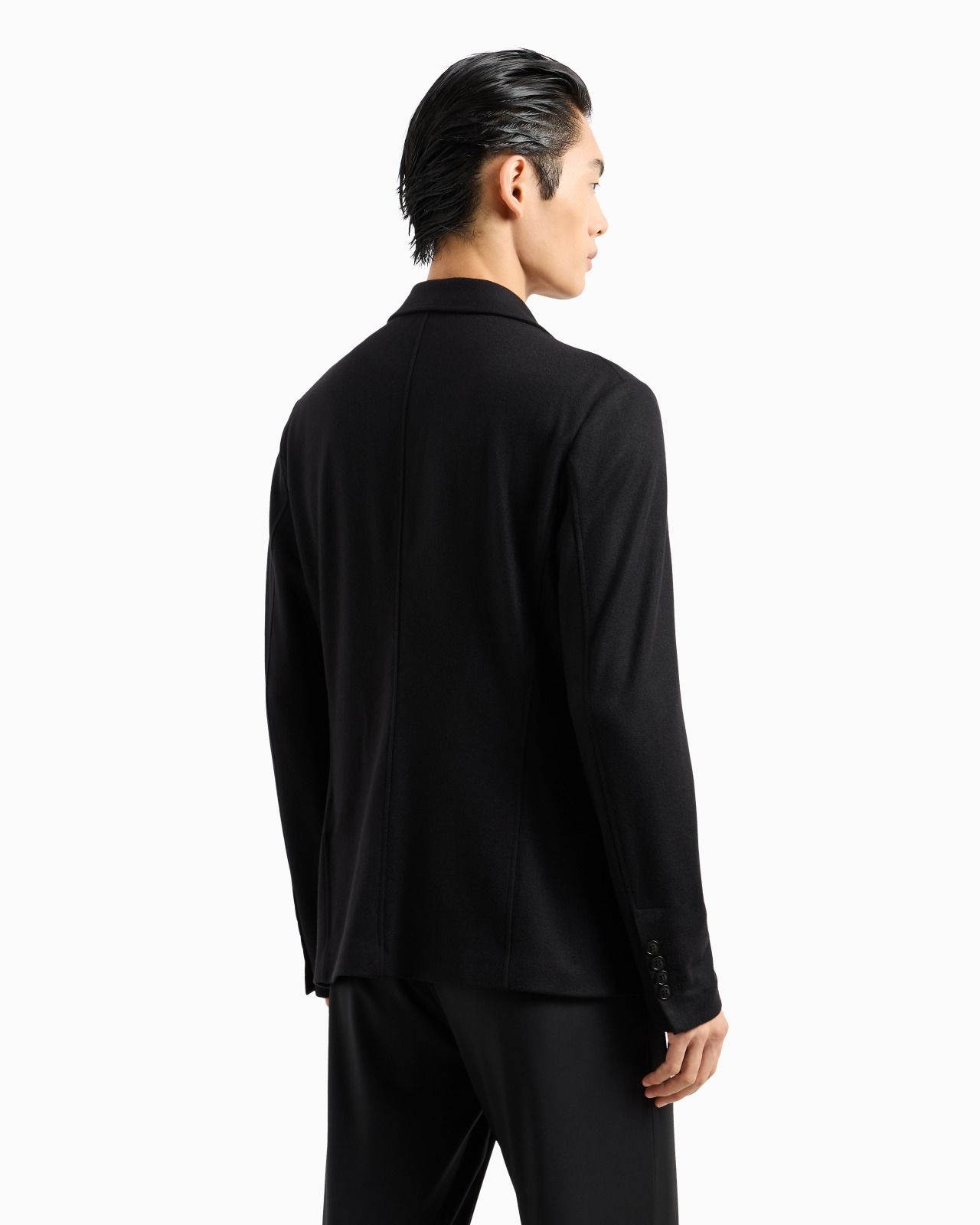 Icon single-breasted jacket in pure cashmere jersey cloth - 3