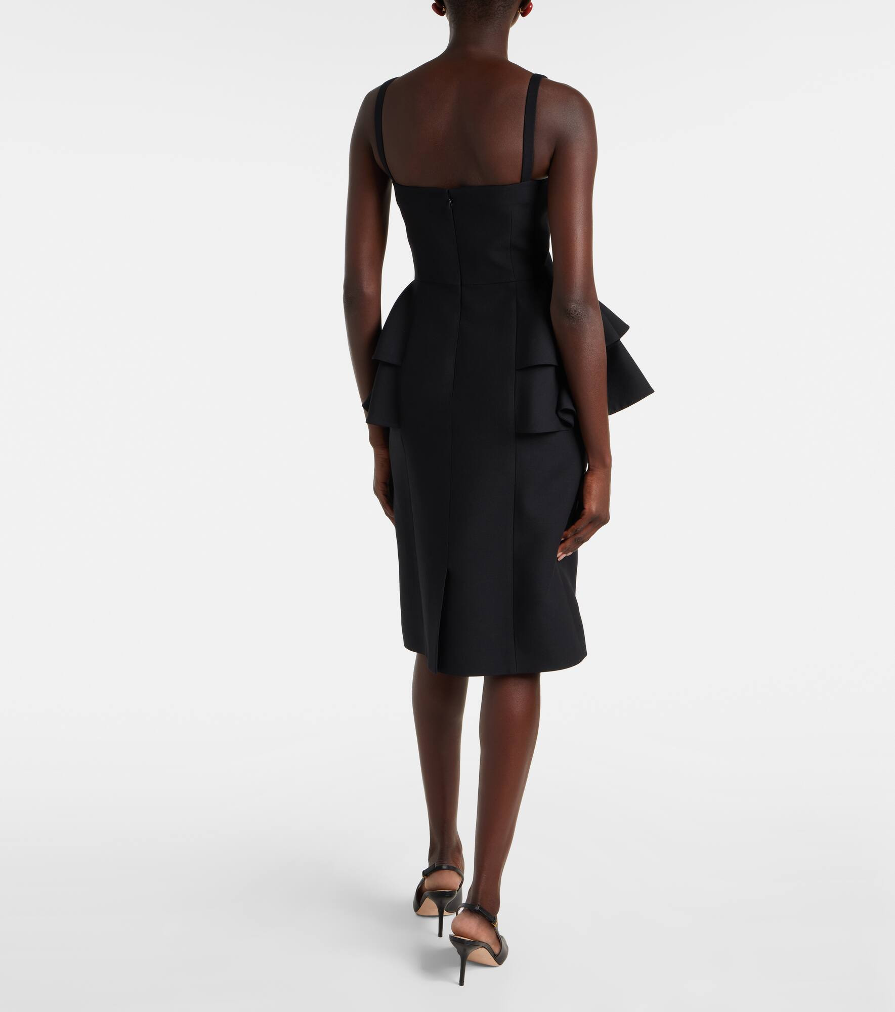Crepe Couture tiered midi dress - 3