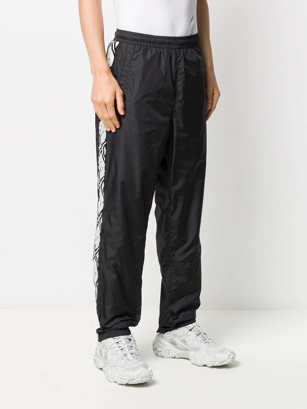 logo-tape track pants - 4