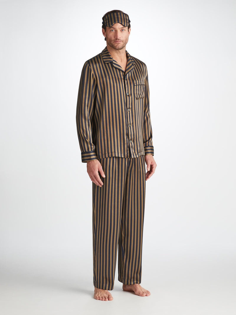 Eye Mask Brindisi 107 Silk Satin Navy 5