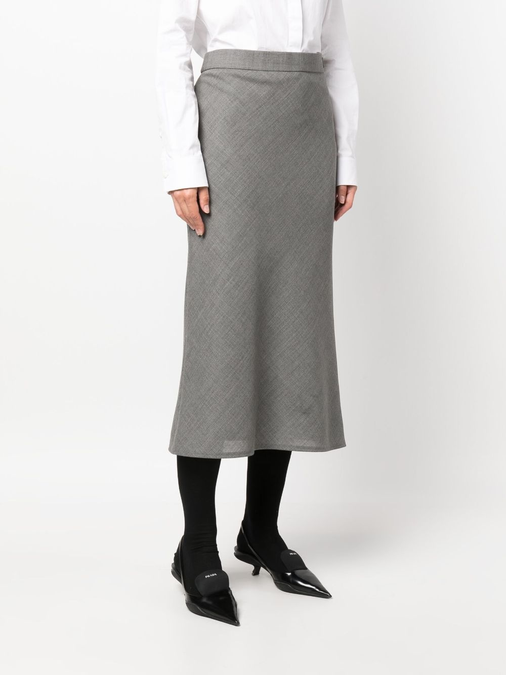 2-ply Fresco midi skirt - 3